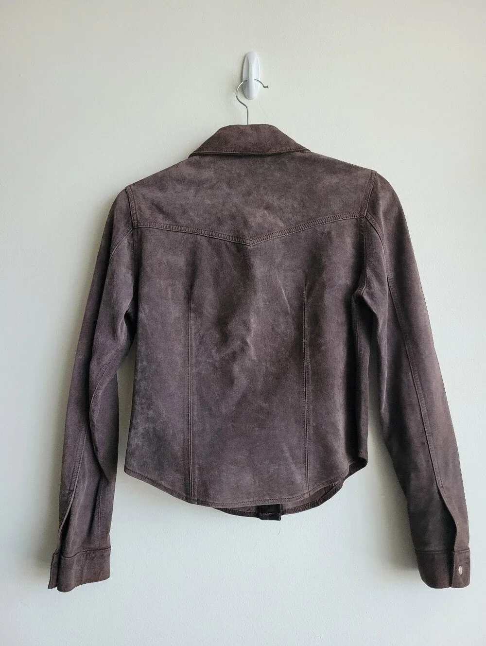 Bebe Vintage Suede Snap Button Jacket Size XS